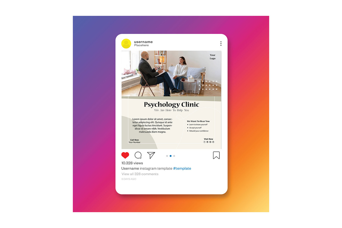 Elegant Psychology Clinic Flyer, a Flyer Template by YUDesignStore (Photo 5 of 6)