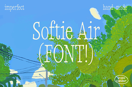 Softie Air - A Handmade Serif Font, a Font by Studio Funshop by Kelli
