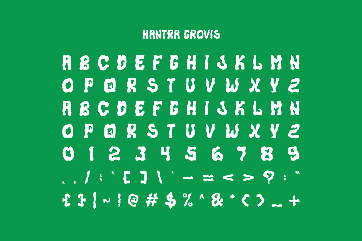 Hantra Grovis - Groovy Font, a Sans Serif Font by Iqsiart Studio (Photo 6 of 7)