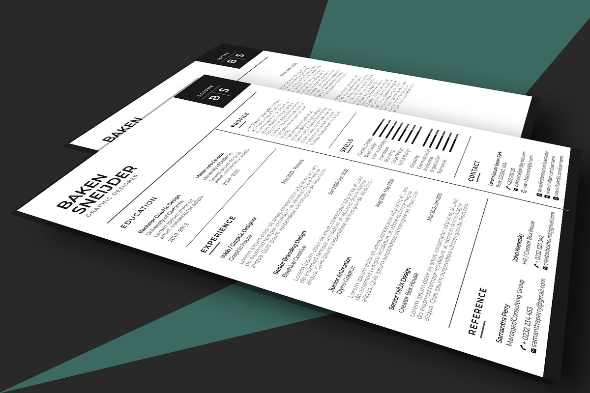 Resume/ cover letter professional, a Resume Template by kamalrawat_gd (Photo 2 of 3)