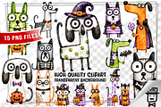 Spooky Funny Dogs and Cats Clipart, an Animal Illustration by Nobu Collections (Thumbnail 3 of 4)