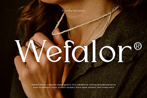 Wefalor - Modern Serif Font, a Script Font by QR Design Studio