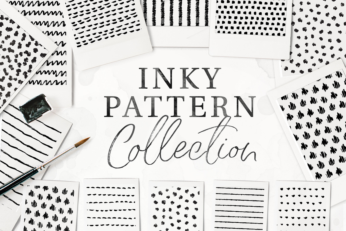 Inky Seamless Vector Patterns Vol2, a Pattern Graphic by Pink Coffie