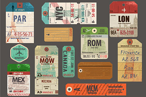 Vintage Travel Mega Pack, Vector