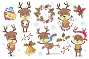 Christmas deers set, an Object Graphic by SunnyWS (Thumbnail 3 of 8)