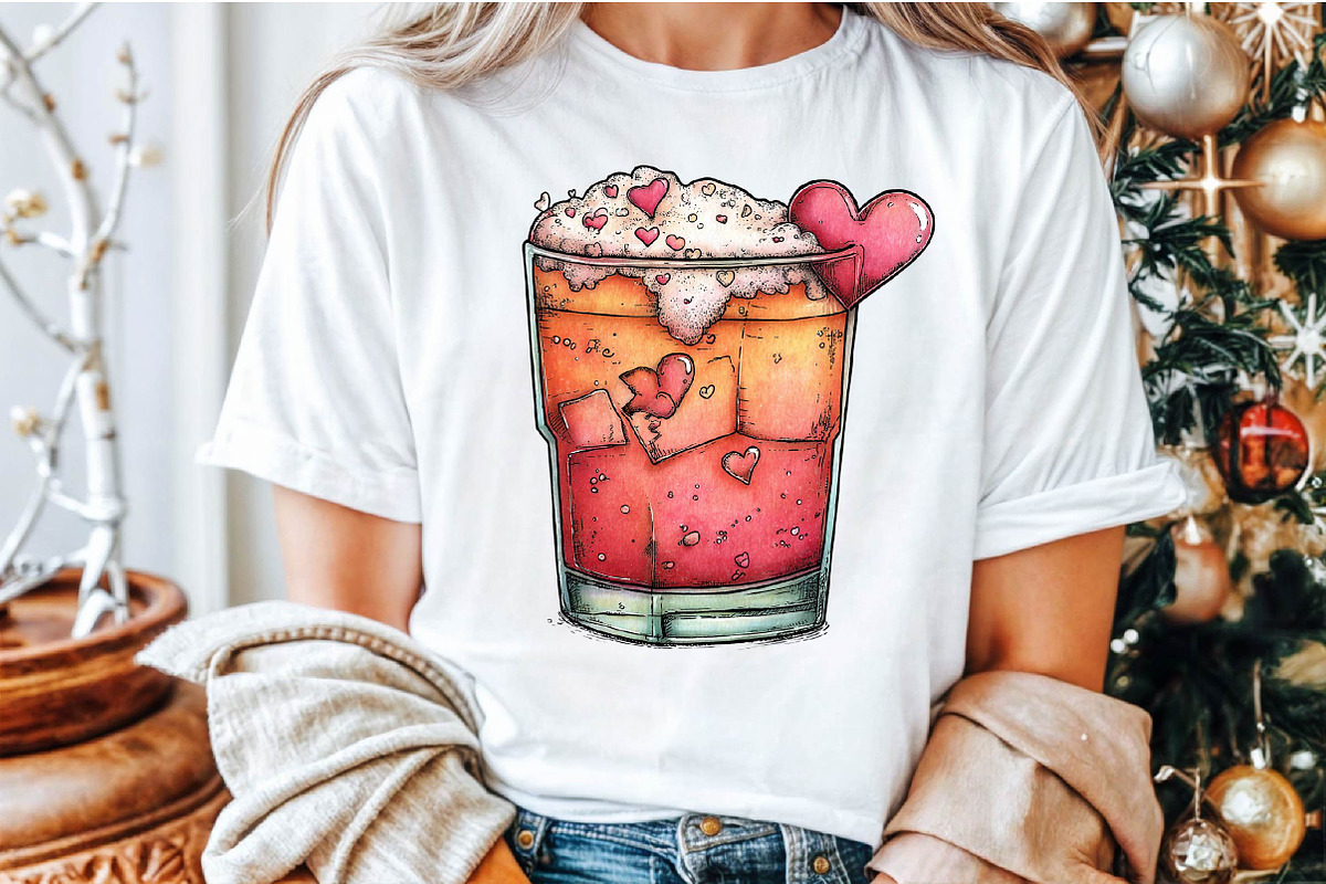 Valentine's Day Cocktail Clipart Set, an Illustration by Sublimation Artist (Photo 6 of 6)