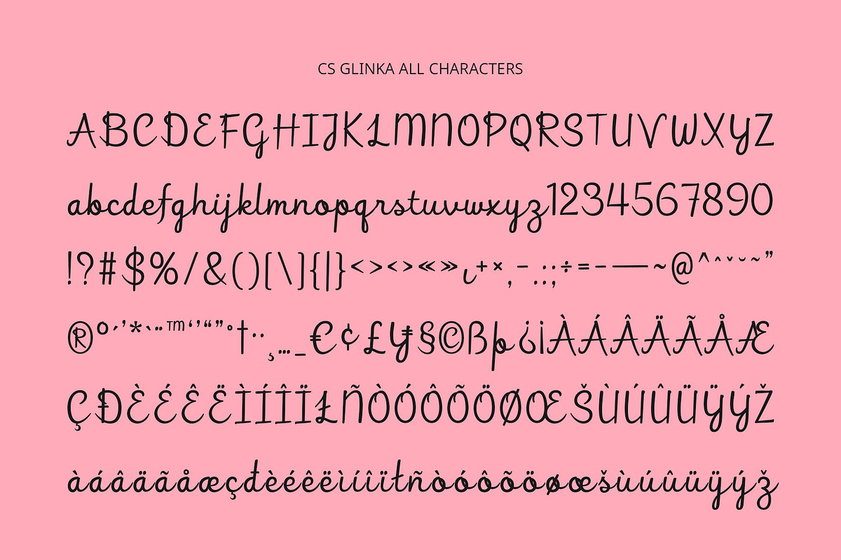 CS Glinka – Script Font, a Script Font by Craft Supply Co. (Photo 8 of 8)