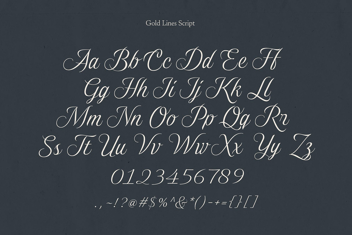 Gold Lines; Elegant Font Duo, a Script Font by Eko Bimantara (Photo 19 of 20)