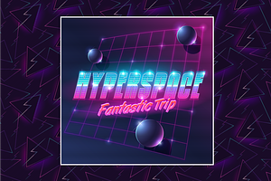 The 80's. Vector Graphic Set.