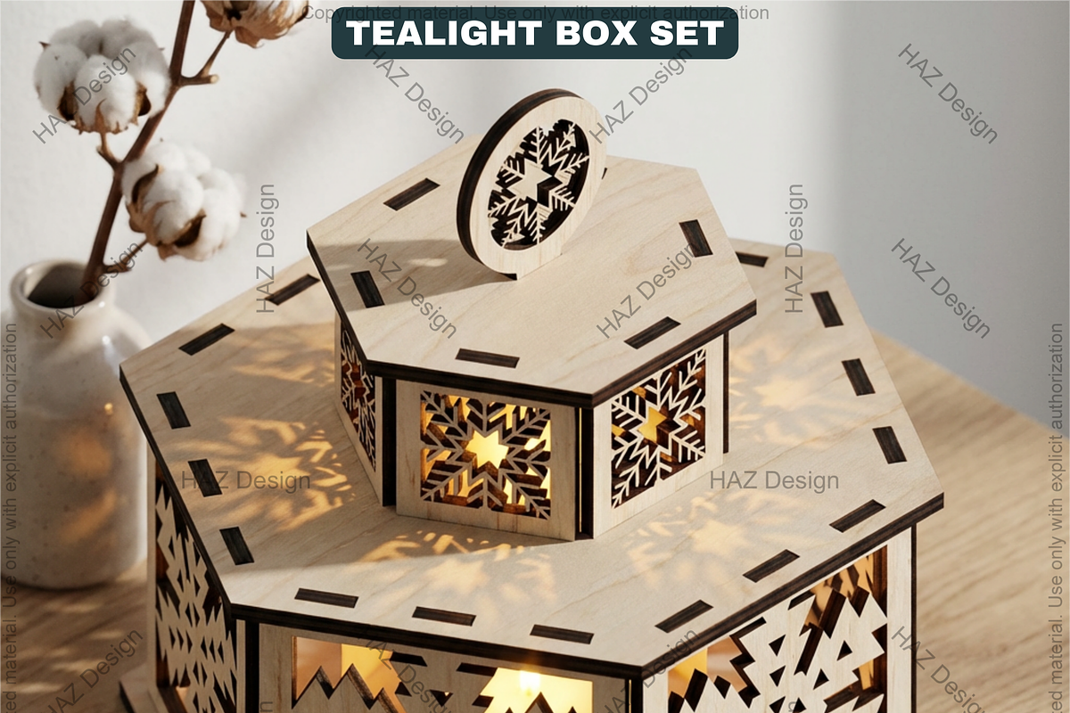 Christmas Candle Holder with Lid, a Graphic by AtacanDigital (Photo 9 of 16)