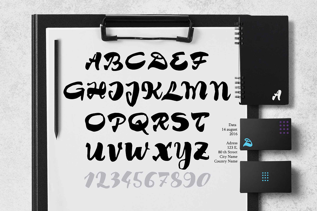 Brush font Tim 60% discount, a Handwritten Font by zao4nik (Photo 1 of 7)