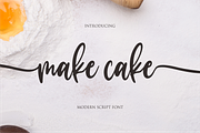 make cake, a Script Font by N (Thumbnail 1 of 10)