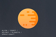 12 Vibrant Space Icons, an Outline Icon by Milktoast (Thumbnail 10 of 12)