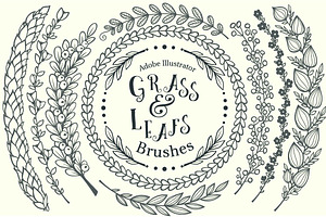 Grass&Leafs AdobeIllustrator brushes