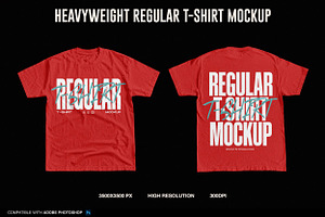 Heavyweight Regular T-shirt Mockup, a Shirt Mockup by Irhasalfahad