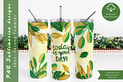Botanical print sublimation tumbler, an Object Graphic by AnastasiaWatercolor (Thumbnail 1 of 3)