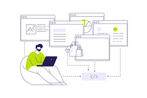 Website scraping abstract concept, a Technology Illustration by Visual Generation