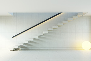 Modern stair interior - 3D rendering