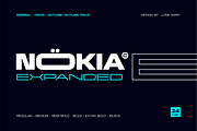 Nokia Expanded, a Sans Serif Font by LoneArmy (Thumbnail 1 of 11)