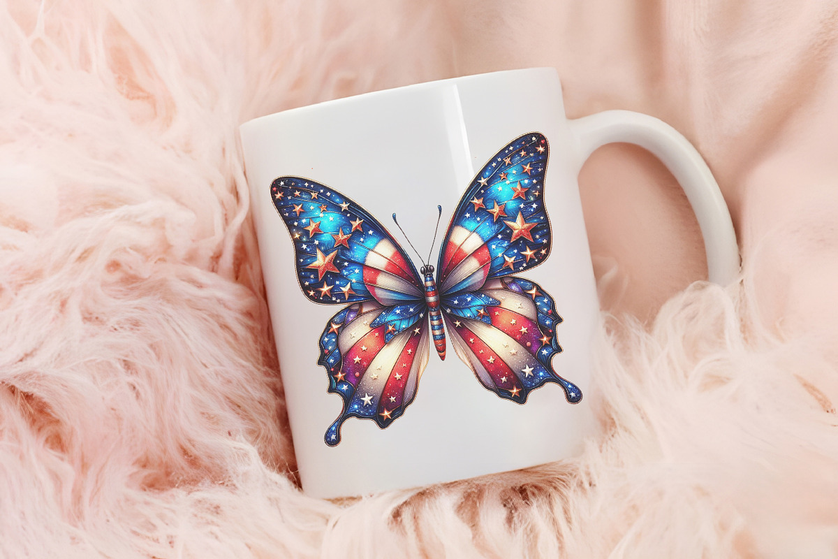 Memorial Day Butterfly Sublimation, an Illustration by RobertsArt (Photo 7 of 7)