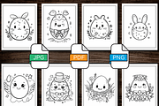 Easter Egg Coloring Book For Adults, a Seasonal Illustration by Design Station (Thumbnail 2 of 5)
