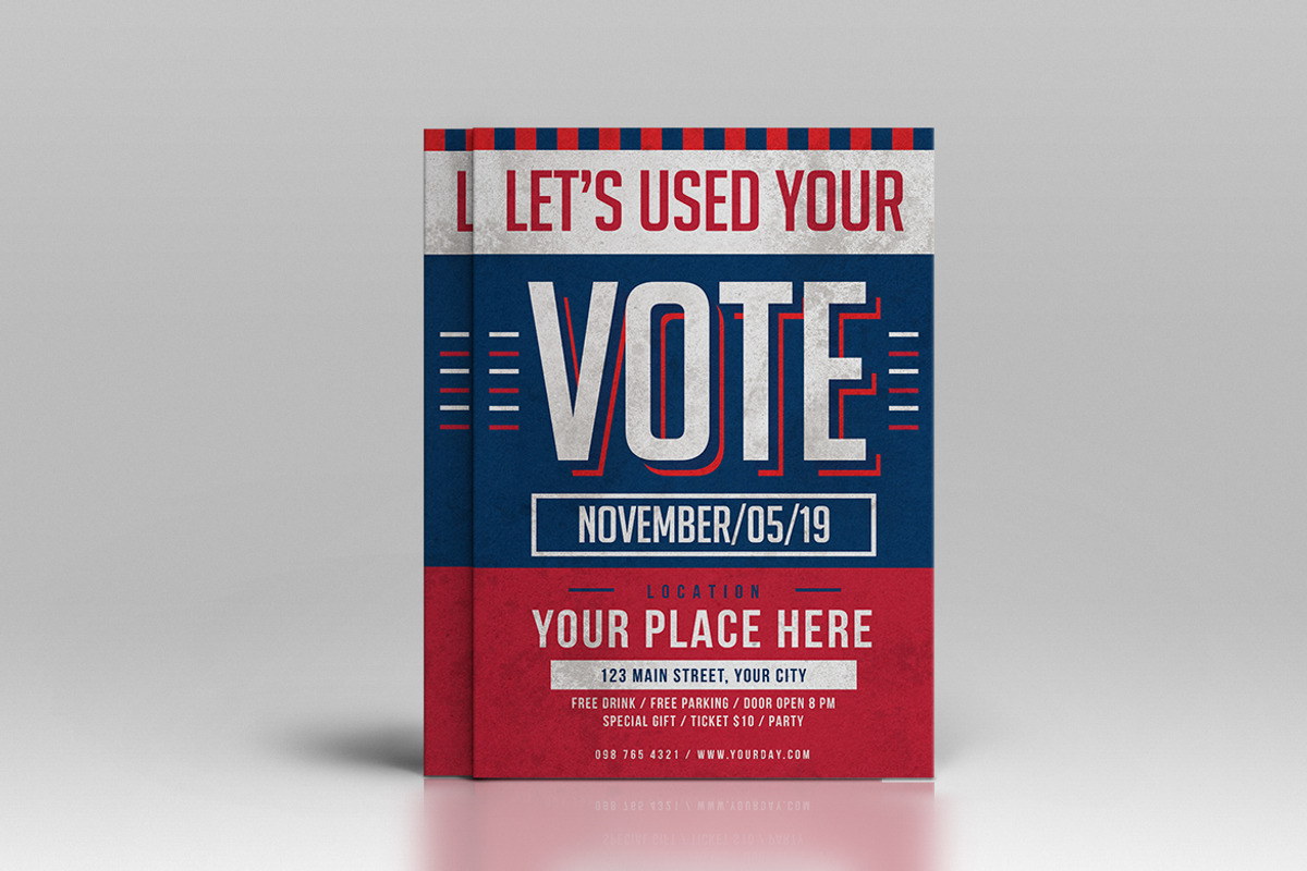 Modern Election Event Flyer, a Flyer Template by Tokosatsu (Photo 1 of 4)