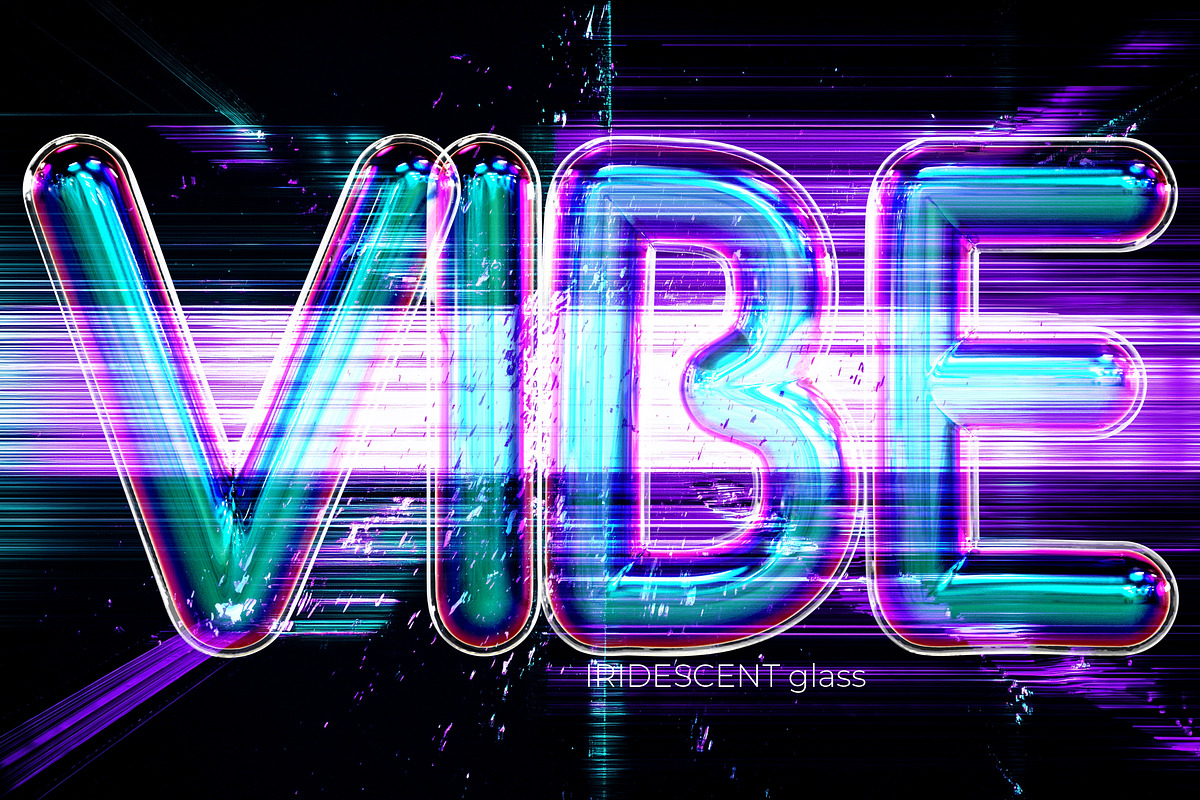Iridescent Glass 3D Type Alphabet, an Object Graphic by Transfuchsian (Photo 6 of 8)