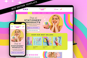 Pastel Rainbow Website Template, a Wix Template by Template Twist Shop