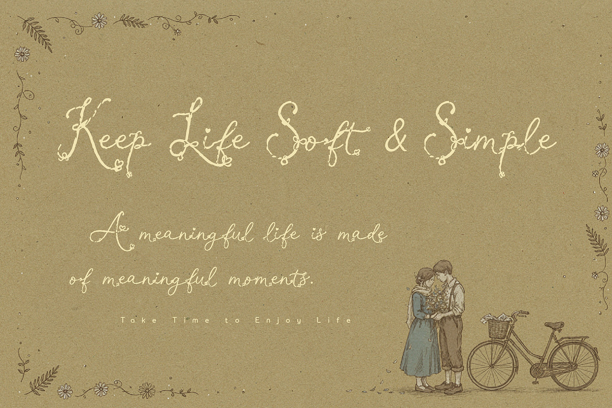 Adorie Halfo - Rustic Simple Script, a Script Font by HypeWorksCo (Photo 2 of 15)