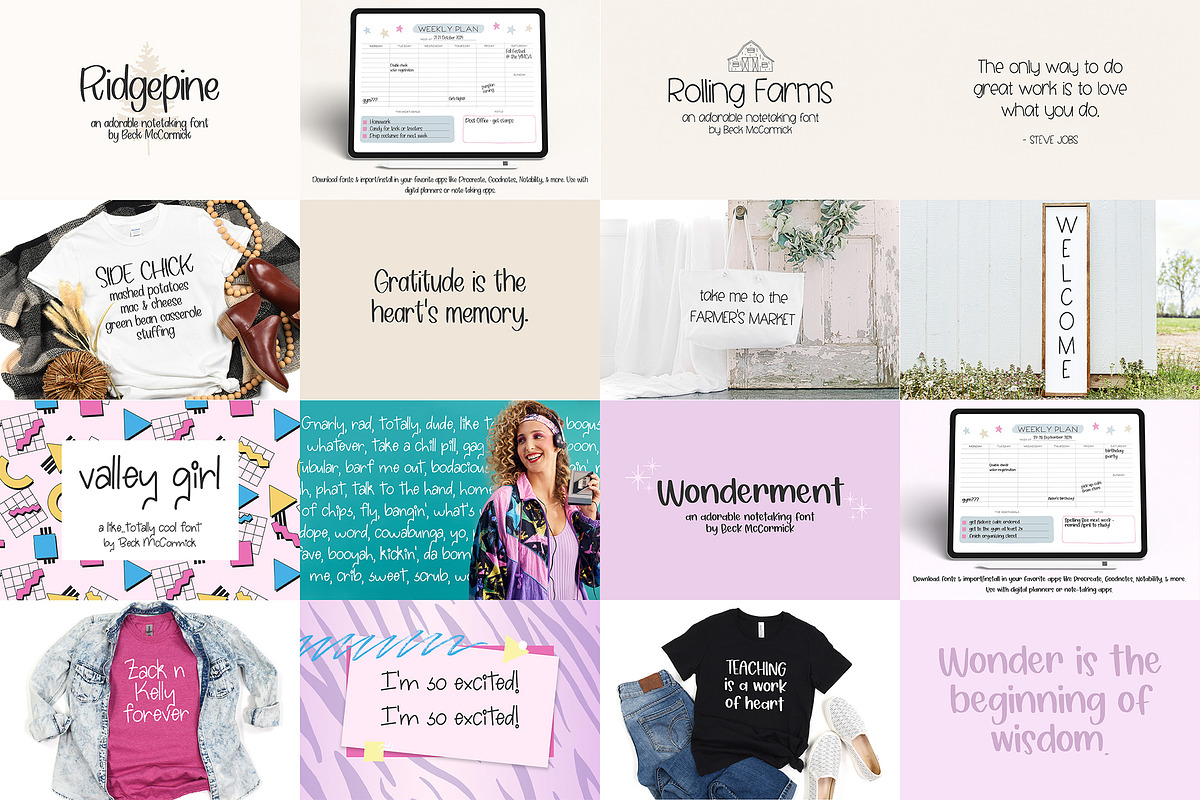 The Note Taking Font Bundle, a Handwritten Font by Beck McCormick (Photo 2 of 7)