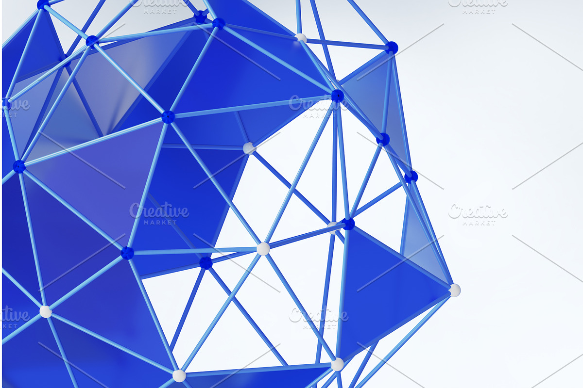Abstract wireframe sphere - blue, a Background Graphic by Marozhkastudio