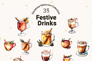 Christmas Watercolor Clipart Collect, a Graphic by IrenKlm (Thumbnail 2 of 11)