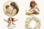 Watercolor Mother & Child Clipart, a Person Illustration by Design Scotch (Thumbnail 5 of 7)