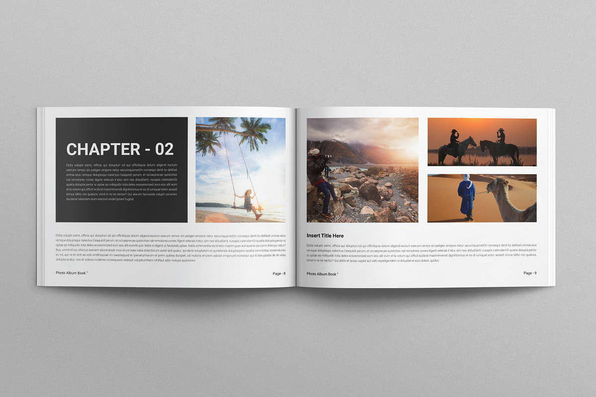 Photo Album Book Template Landscape, a Brochure Template by E-Type (Photo 4 of 7)