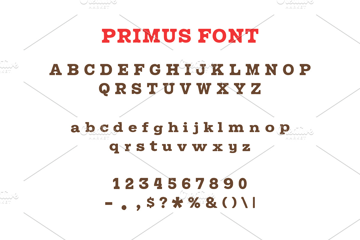 Primus – Bold Vintage Slab Serif, a Slab Serif Font by Rusted Works (Photo 2 of 6)