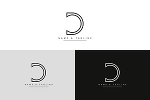 Alphabet monogram logo DO or OD, a Branding & Logo Template by Aleesher