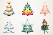 Cute Doodle Christmas Tree Clipart, an Illustration by RobertsArt (Thumbnail 6 of 7)