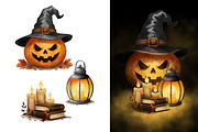 Halloween Watercolor Collection, a Seasonal Illustration by IrynaPanashii (Thumbnail 4 of 19)