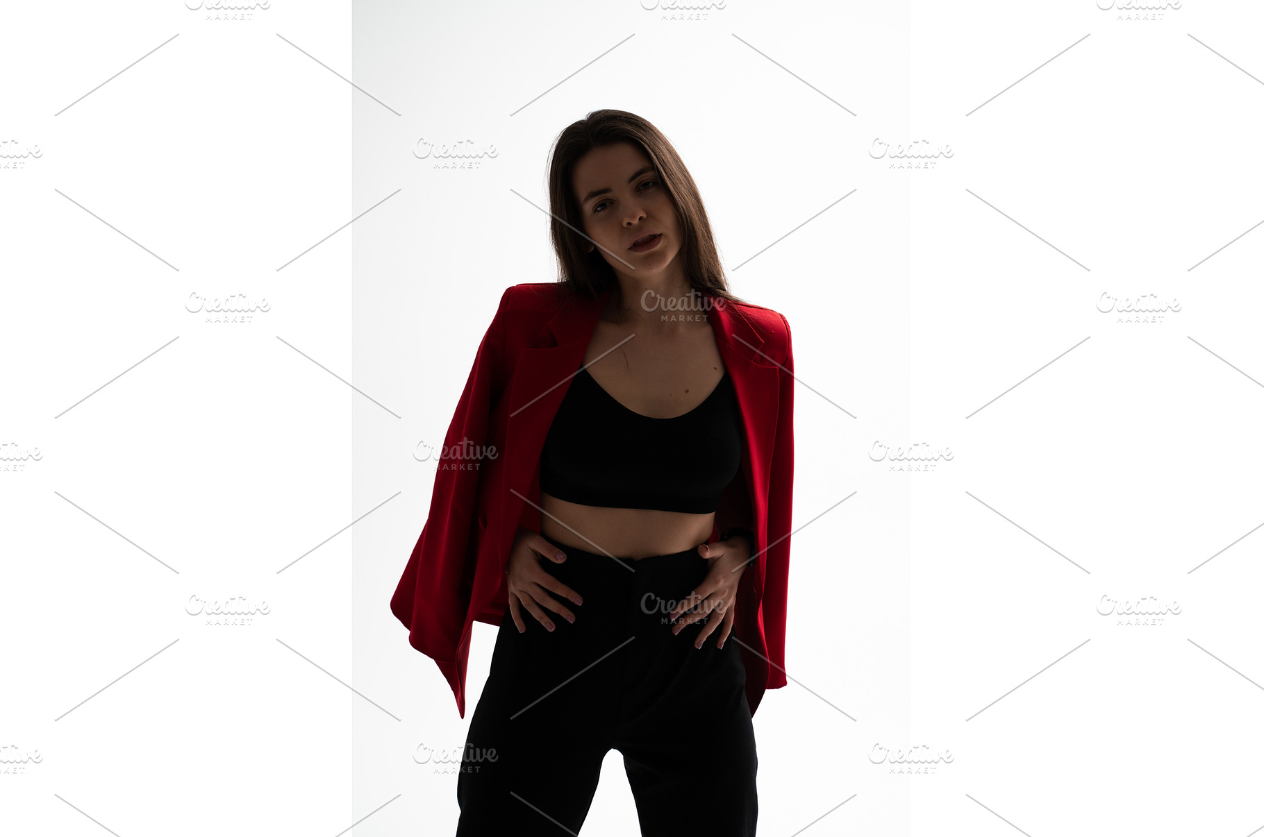 Young brunette woman striking a, a Person Photo by volodymyrshtun13795