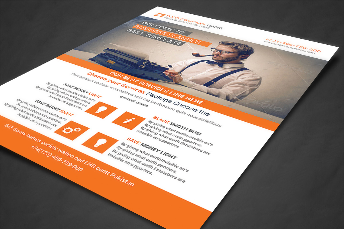 Corporate Business Flyer Template, a Flyer Template by AfzaalGraphics (Photo 2 of 4)