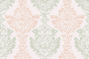 Seamless pattern, seamless damask pattern creating a repeating o, a Pattern Graphic by Studio ANNA