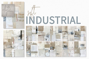 Soft Industrial Collage Paintings