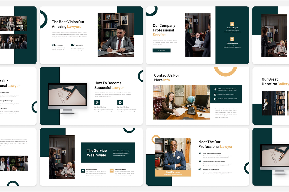 Attorned Lawyer and Attorney Keynote, a Presentation Template by Annora Studio (Photo 2 of 5)