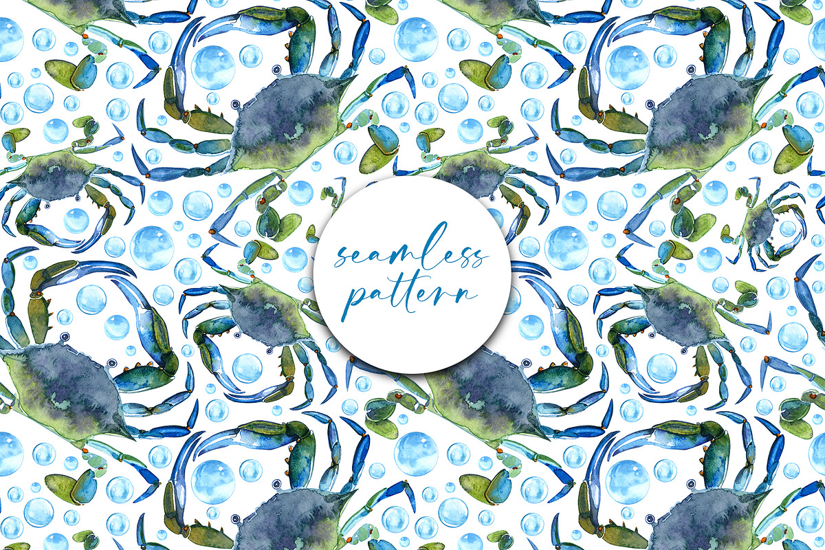 Marine Watercolor Clipart, an Animal Illustration by YarovaArt (Photo 9 of 19)