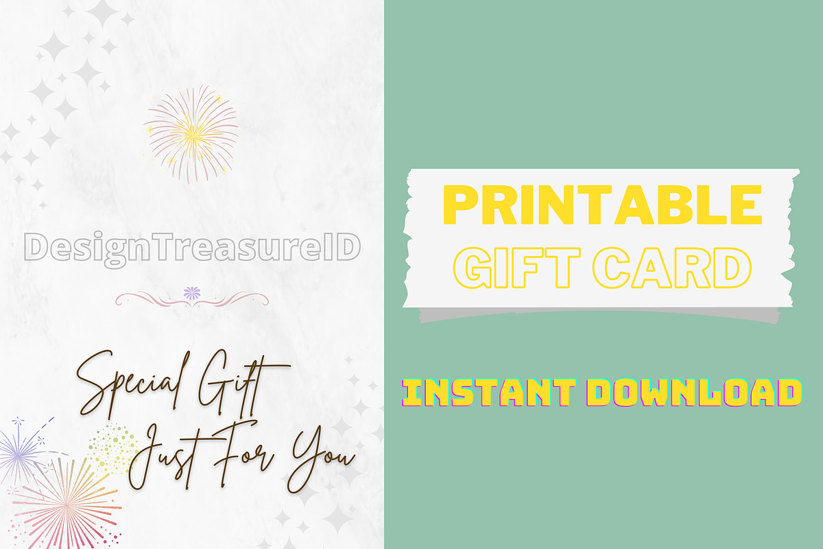 Printable Gift Card, a Card Template by DesignTreasureID (Photo 1 of 2)