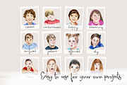 Kids Emotions - Watercolor Set, an Education Illustration by Tati Bordiu (Thumbnail 2 of 5)