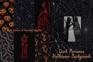 Dark Romance Halloween Backgrounds, a Background Graphic by Lidberia