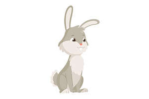 Cartoon rabbit. Bunny pet silhouette, an Animal Illustration by the8monkey