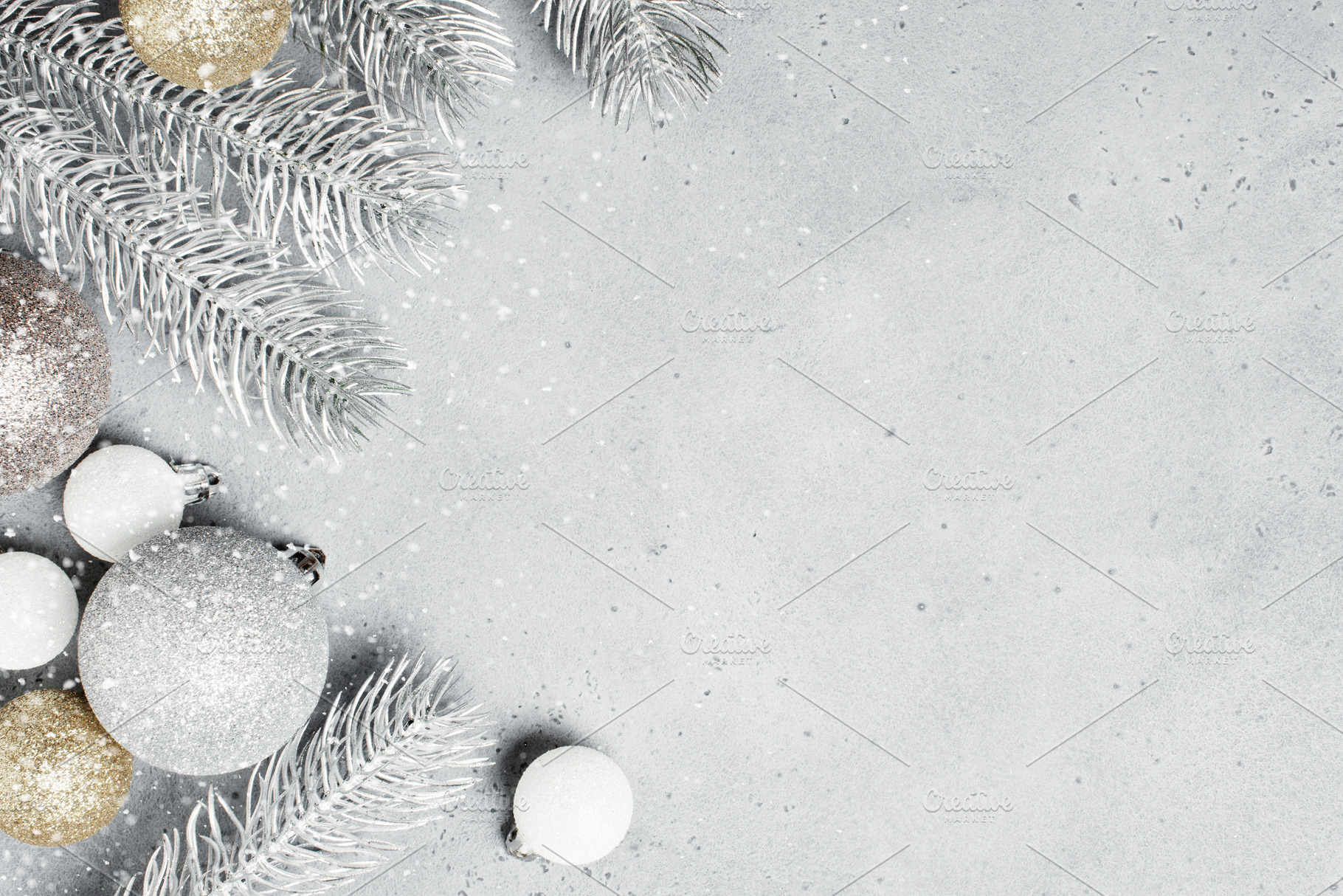 Christmas grey background, a Holiday Photo by AlinaKho
