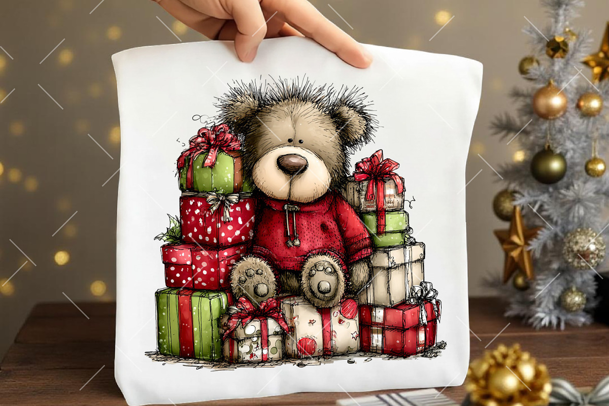 Whimsical Birthday Teddy Bear Clipar, an Illustration by OK Design (Photo 5 of 6)